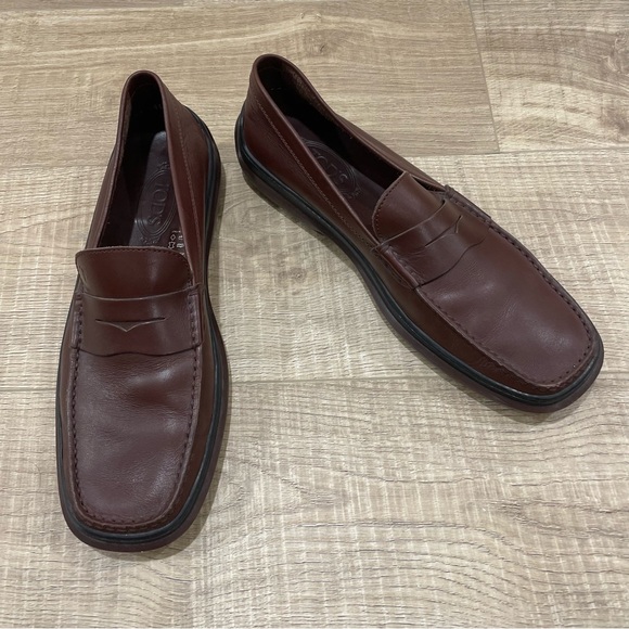 Men’s Tod’s brown leather penny loafer Oxford dress shoe size 11 made in Italy - Picture 2 of 7